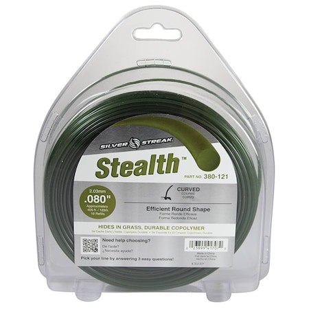 Stens New Stealth Trimmer Line For Approximate Length 05 Ft., Color Green, Diameter 0.080 In., Size 1 Lb. 380-121