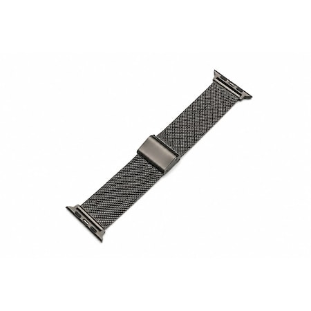 Elegani Mesh Stainless Steel Replacement Band Compatible with Apple Watch 49mm, Black SBMSD-BLK-49mm