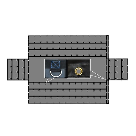 Mytee Products 18oz Lumber Tarp Double Flap 24x 30 8ft Drop Trucking Tarps LT30FTDF