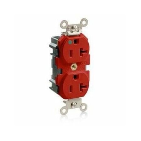 Leviton Lev-Lok Hospital Grade Tamper-Resistant Duplex Receptacle, 20 Amp, 125 Volt MT830-R