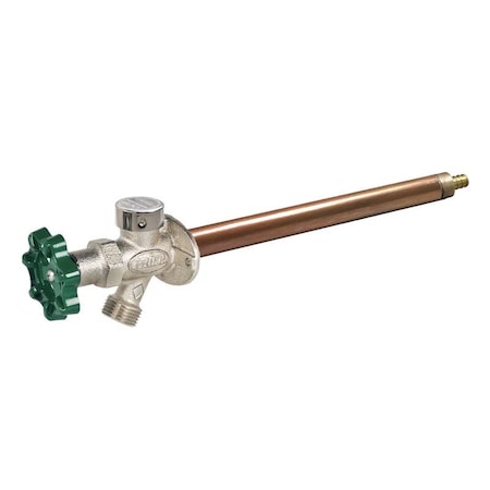 Prier 1/2 in. Crimp PEX in. Anti-Siphon Brass Freezeless Wall Hydrant C-144X10