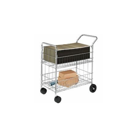 Fellowes Cart, 21-1/2x37.5x39-1/4, Chrome,  40912