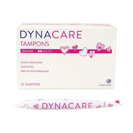 Dynarex Regular Tampons, Plastic Applicator, 6-9gm absorbency, 225PK 1357R