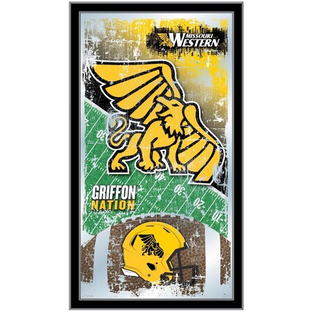 Holland Bar Stool Co Missouri Western State 15" x 26" Football Mirror MFtblMOWSt