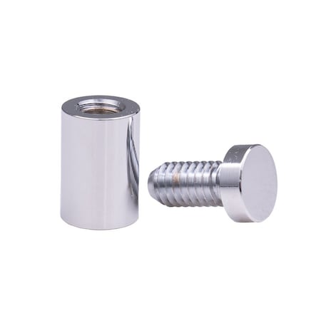 Beeline 4-Piece Economical Aluminum Standoff Kit, 1 in x 1 in, Satin Silver SPA11SS