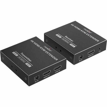 Rocstor TrueReach TR17 4K 60Hz HDR HDMI KVM Extender over Ethernet - Supports USB & Audio KVM - Up to 197ft Y10G017-B1