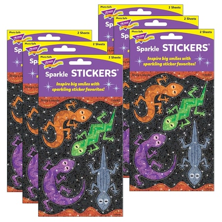 Trend Shiny Lizards Large Sparkle Stickers, 8-Piece Set, 6PK T63367