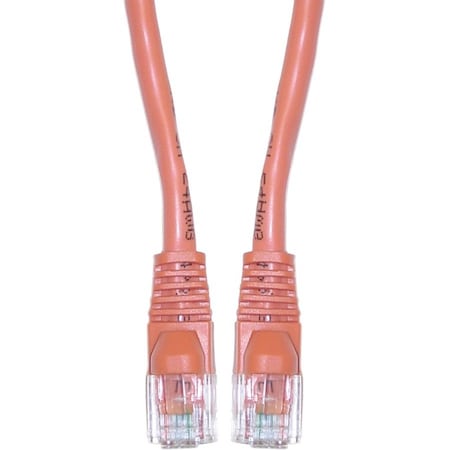 Cable Wholesale Cat5e Orange Copper Ethernet Patch Cable, Snagless/Molded Boot, POE Compliant, 1.5 foot 10X6-03101.5