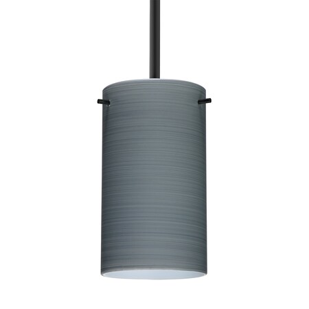 Besa Lighting Besa Stilo 7 Stem Pendant, Titan, Black Finish, 1x 40W MAX E12 Base 1TT-4404TN-BK