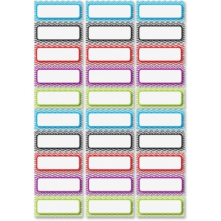 Ashley Dry Erase Nameplate Magnets, Chevron Pattern, 30PK 10077