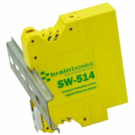 Brainboxes 4 Port Gigabit Switch Ethernet SW-514