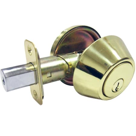 Taiwan Fu Hsing Industrial TruGuard Single Cylinder Deadbolt, Polished Brass 222013