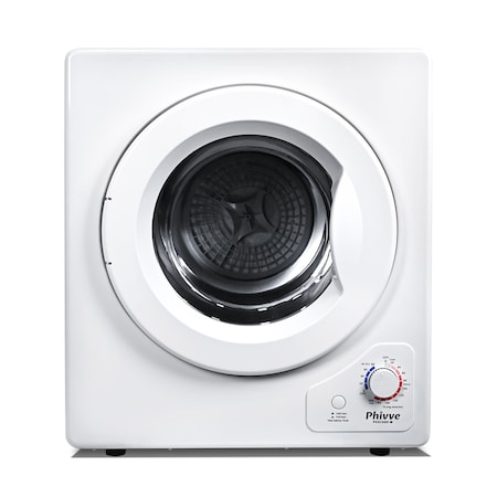 Edendirect 2.6 cu. ft. Vented Electric Dryer in White with Sensor Dry, 4 Auto Drying Modes, Exhaust Duct PVSC04D-W-2