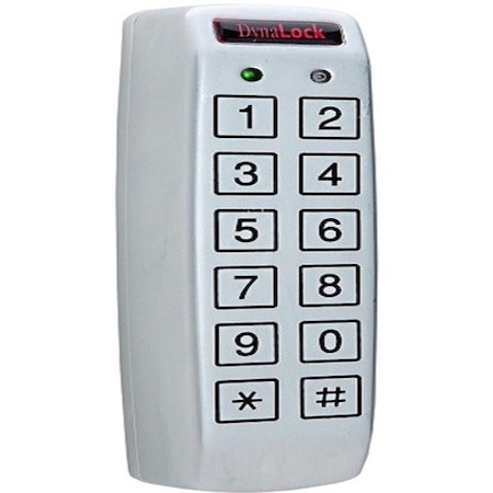 Dynalock Access Keypad, Steel, White, 6in. Hx2in. W 7350