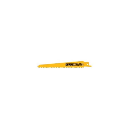 Dewalt TAPERED BACK RECIPROCATING SAW BLADE, 6 IN L X 3/4 IN W, 6, BI-METAL BODY DW4802