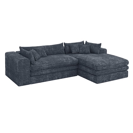 Homeroots 121" Gray Corduroy Compression Foam Sofa 719555