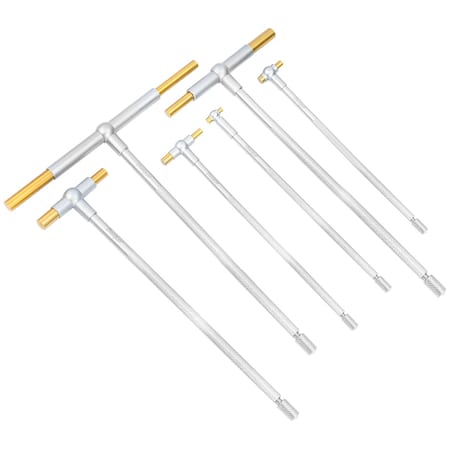 Dasqua 6 Piece 12in Long TiN Coated 5/16 To 6in Telescoping Gage Set 5911-0011