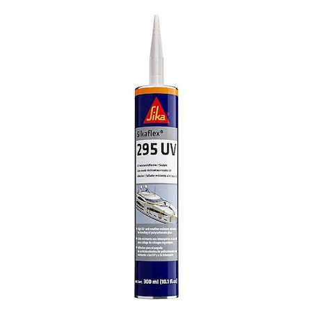 Sika Polyurethane Sealant, 10 oz, Cartridge, White, Polyurethane Base, Sikaflex 295 UV 769