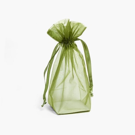 Nashville Wraps Olive Square Gusseted Sheer Bag, 2.75x2.75x8, 10PK GHB228OL