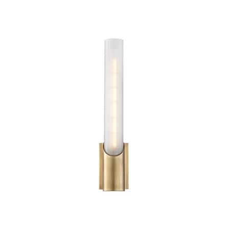 Hudson Valley Lighting Pylon 1 Light Wall Sconce 2.75 In. Aged Brass 2141-AGB