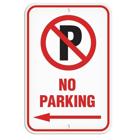 Primeguard No Park, Left Arrow, 12'' x 18'' PSS1022R