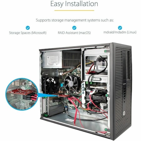 Startech.Com SATA PCIe Card, 4 Ports, 6Gbps, Non-RAID 4P6G-PCIE-SATA-CARD