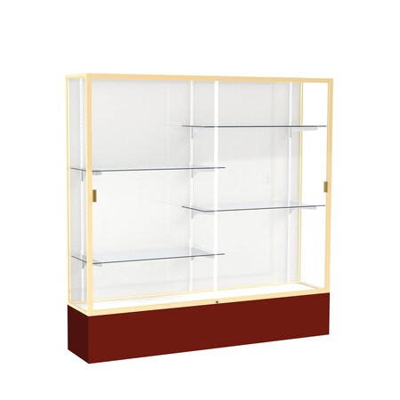 Ghent Spirit Floor Display Case 72x72x16, White, Champange 376WB-GD-MN