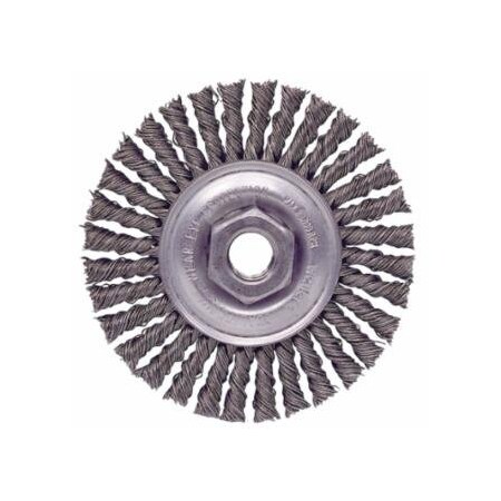 Weiler Roughneck Stringer Bead Wheel, 4 in dia x 3/16 in Face W x 3/8 in-24 UNF x 0.020 in, 20000 RPM, 1 804-13128