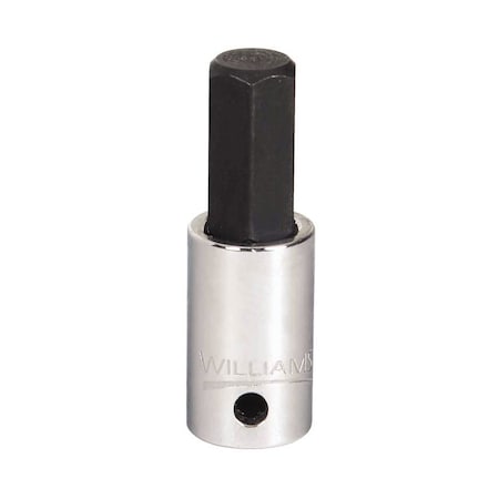Williams 1/4" Dr, 8mm Size, Metric Hex Bit Socket, 6 Pts, Finish: High Polished Chrome JHW35075-TH