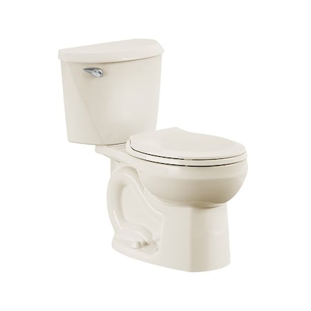 American Standard Complete Toilet, Round Front Bowl, 1.28 gpf Flush, 12 in Rough-In, 15 in H Rim, Bone 736DA101.021