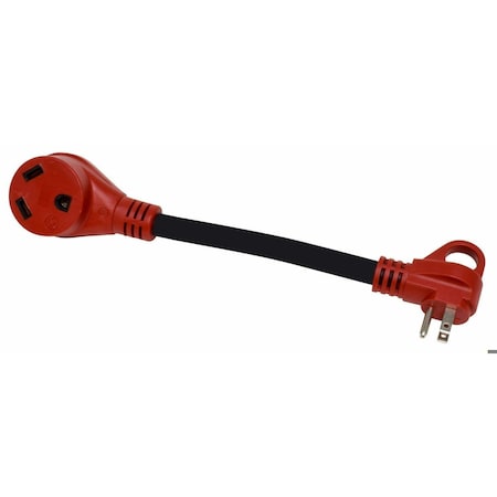 Valterra 15AM-30AF ADAPTER CORD, 12IN, RED, BULK A10-1530