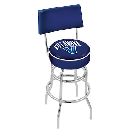 Holland Bar Stool Co 30" Chrome 2-Ring Villanova Swivel Bar Stool, Back L7C430Vilnva