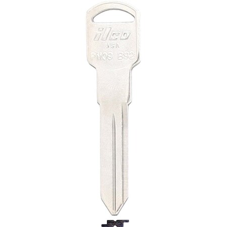 Kaba Ilco GM Nickel Plated Automotive Key, B92 / P1109, 10PK AL01646002