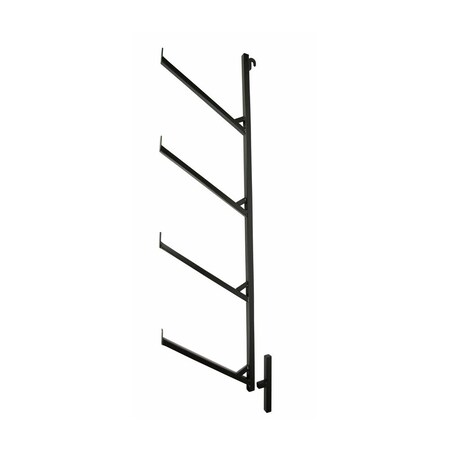 Mytee Products 4 Tier Shipping Container Pipe Rack w/ 18 inx64 in - Black Powder Coated Steel Rack CNT-PIPERACK
