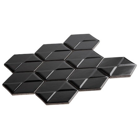 Andova Tiles Albin Pinetta 3-in. x 4-in. Porcelain 3D Hexagon Satin Wall Mosaic Tile ANDALB1367