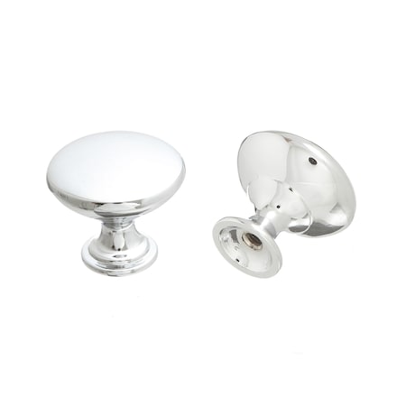 Pride Industrial 1-1/16in Diecast Mushroom Cabinet Knob Polished Chrome Finish K910PC
