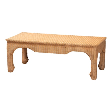Bali & Pari Abena Ming Style Natural Rattan Coffee Table 260-14215-ZORO