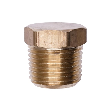 Auveco Brass Hex Head Plug 3/8in Pipe Threads, 5PK 297