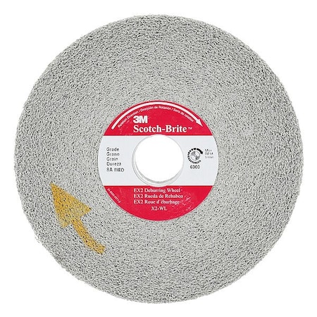Scotch-Brite Convolute Whl, Debur/Finish, 6x1x1, MED, PK3 7000120915