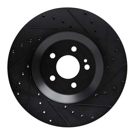 Dynamic Friction Co DFC Brake Rotor - Drilled and Slotted - Black 633-63166R