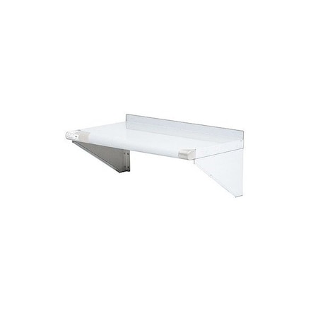 Zoro Select Stainless Steel Wall Shelf, 16"D x 24"W x 11-1/2"H, Silver 2HGA9