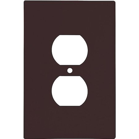 Eaton Wiring Devices Receptacle Wallplate, 5-1/4 in L, 3-1/2 in W, 1 -Gang, Thermoset, Brown, High-Gloss 2142B-BOX