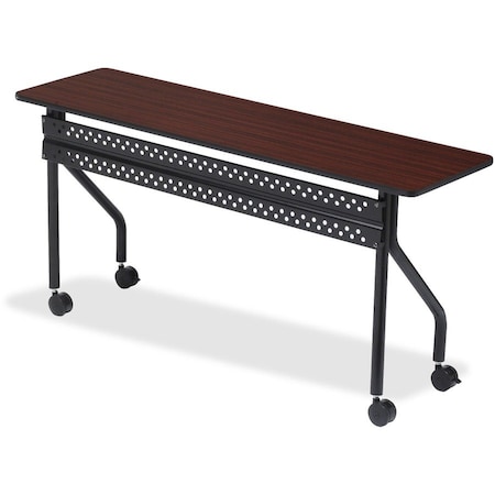 Iceberg OfficeWorks Mobile Training Table, Mahogany Top, Black Frame, 18 in W x 60 in L 68058