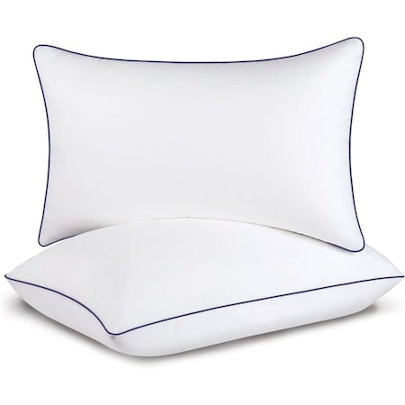 Homeroots Set of Two Down Alternative Medium King Size Bed Pillows 571757