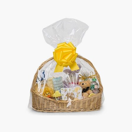 Nashville Wraps Clear Poly Gift Basket Bags, Jumbo 28x32x8, 25PK BB500M