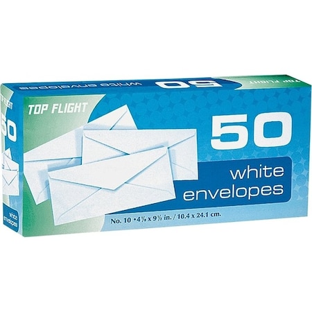 Top Flight Envelope, White 6900815