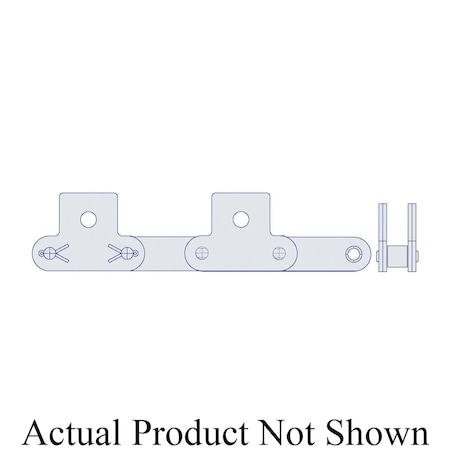 Hkk Chain HKK Double Pitch Riv Standard Conveyor w/SK-1 Att Every 2nd P on Pin Link, 2 P, 5/8 Dia x 5/8 W DC080RSK1E2P