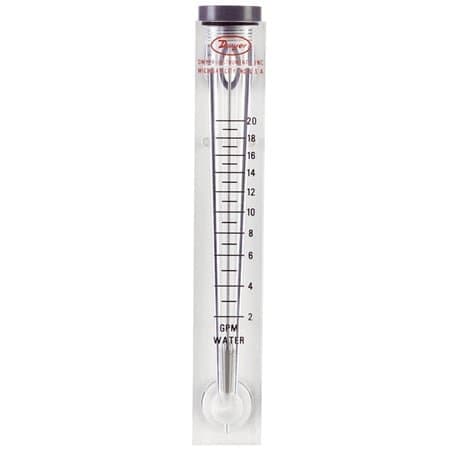 Dwyer Instruments Flowmeter, range .5-5 GPM water. VFC-141-EC