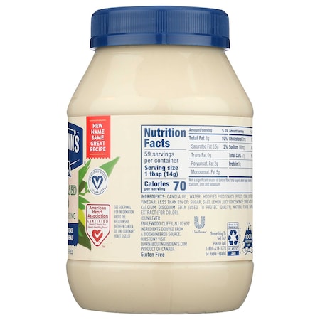Hellmanns Plant Based Mayo, 30 Ounce, 6PK 62729062