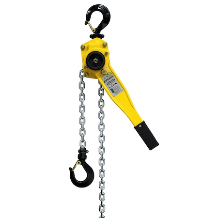 Oz Lifting Products Lever Chain Hoist, 3,000 lb, 15 ft, Hook Mounted - No Trolley OZ150-15LHOP